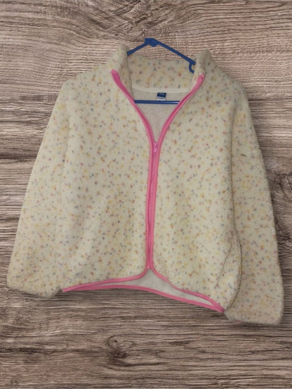 Old Navy Girls Confetti Fleece Full Zip Jacket Size 10-12